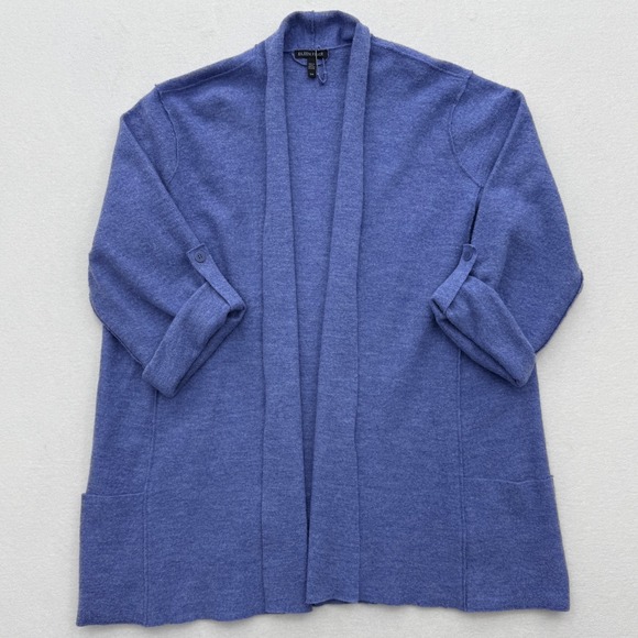 Eileen Fisher Sweaters - Eileen Fisher Women's S Small Merino Wool Open Front Cardigan Sweater Knit Blue